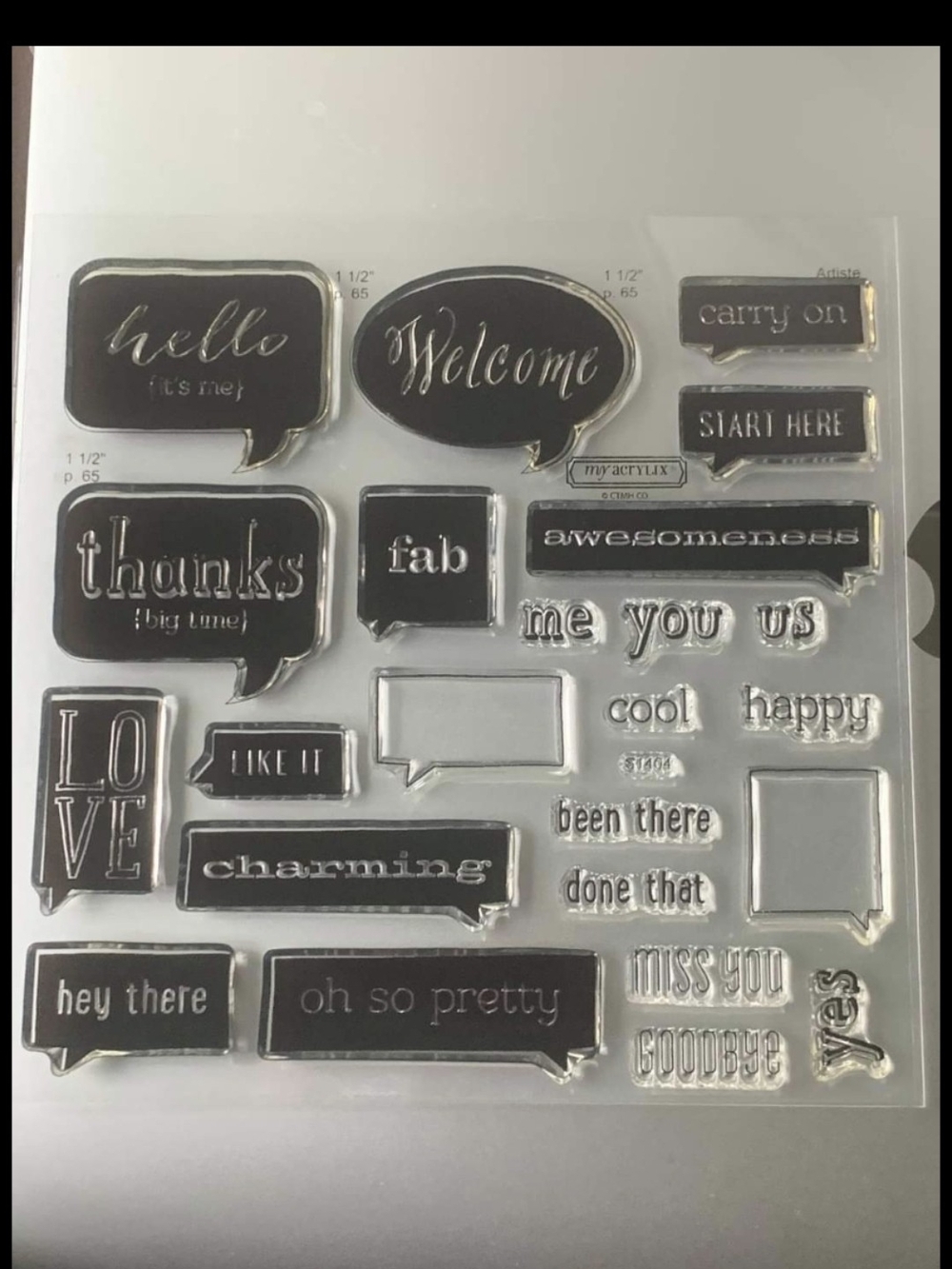 CTMH Conversation Bubble Stamp Set